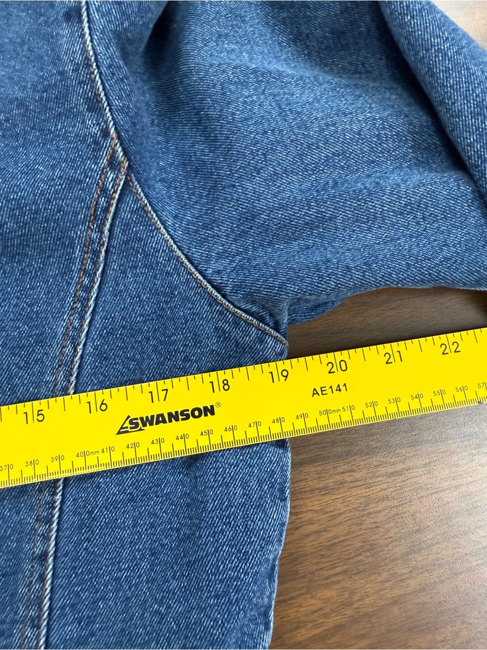 Vintage Liz Claiborne Plaid Lined Blue Denim Barn Jacket Chore Coat Empire S - Picture 5 of 8